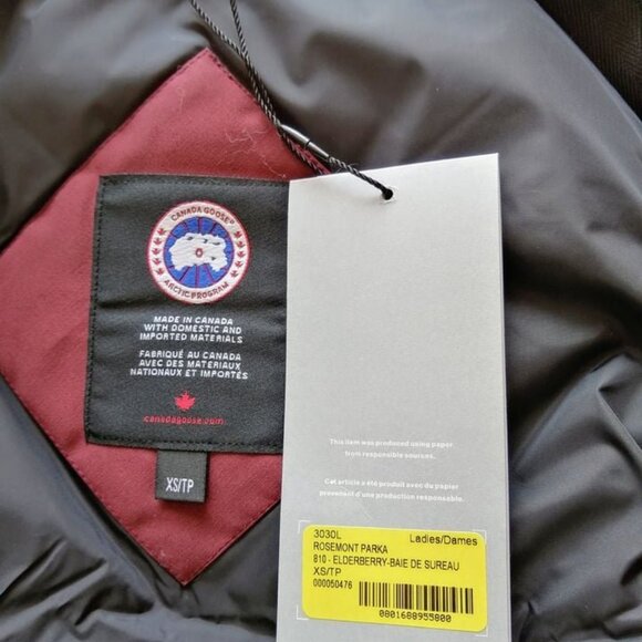 BRAND NEW Canada Goose Women Size XS Rosemont Parka in Elderberry, BNWT - Picture 8 of 10